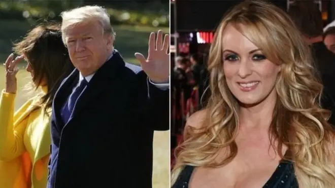 صدر ٹرمپ اور پارن سٹار سٹورمی ڈینیئلز کے درمیان مبینہ طور پر سنہ 2006-07 میں رشتہ رہا تھا