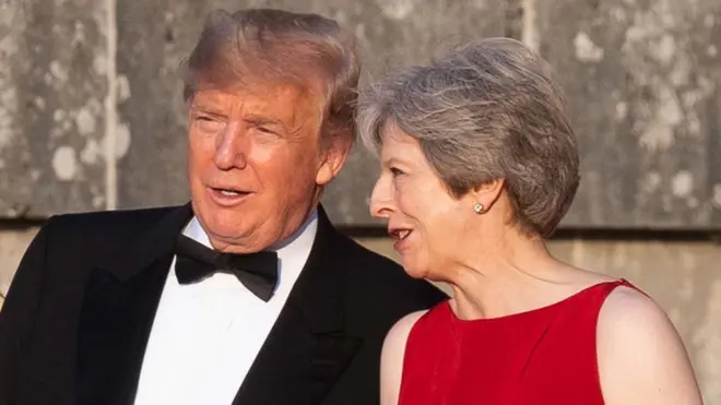 ABD Başkanı Donald Trump ve İngiltere Başbakanı Theresa May