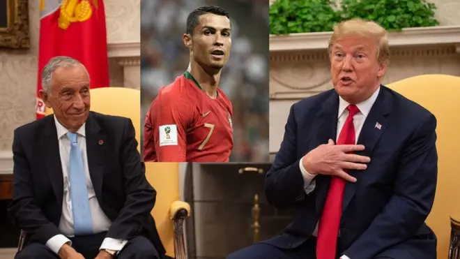 ترامب لرئيس البرتغال "لن تنجح أمام كريستيانو رونالدو"