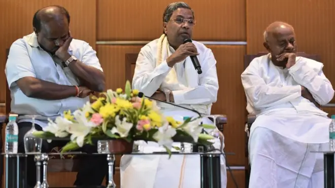 एचडी कुमारस्वामी, सिद्धारमैया और एचडी देवेगौड़ा