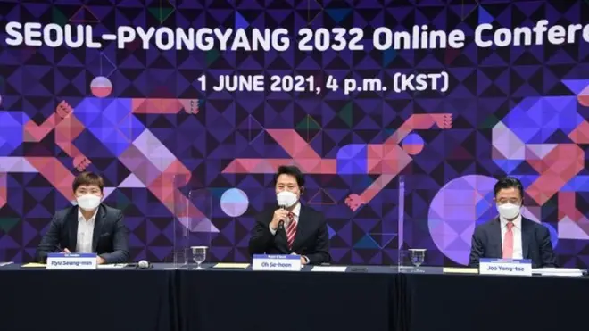 오세훈 서울시장이 국제올림픽위원회(IOC)에 '서울-평양 올림픽 공동 유치'를 피력했다