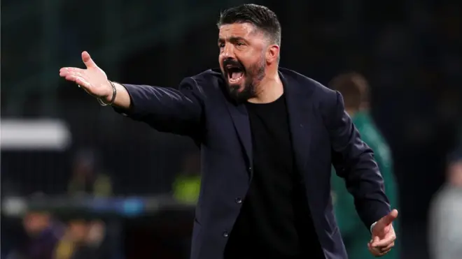 Đenaro Gatuzo dok je vodio Napoli, 2020. godine