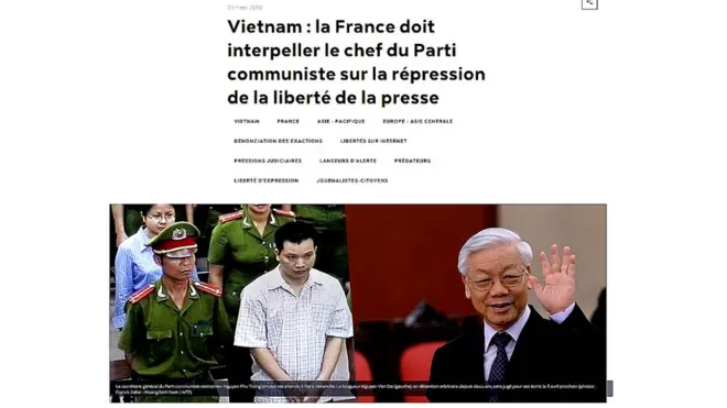 Tổ chức Phóng viên Không biên giới nêu quan điểm trước chính quyền Pháp của Tổng thống Emmanuel Macron