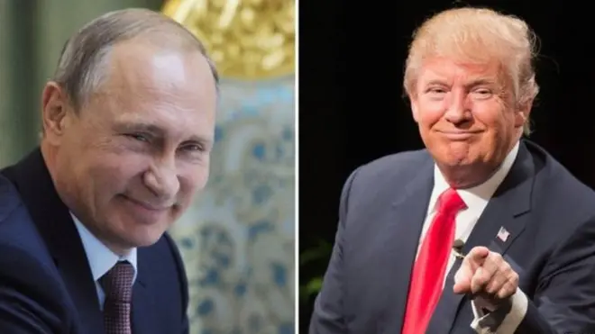Rais Putin wa Urusi na rais mteule wa Marekani Donald Trump