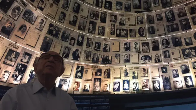 Maxwell Smart in the Hall of Names of Yad Vashem