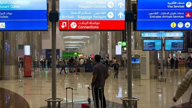 Immigration control for Dubai international airport