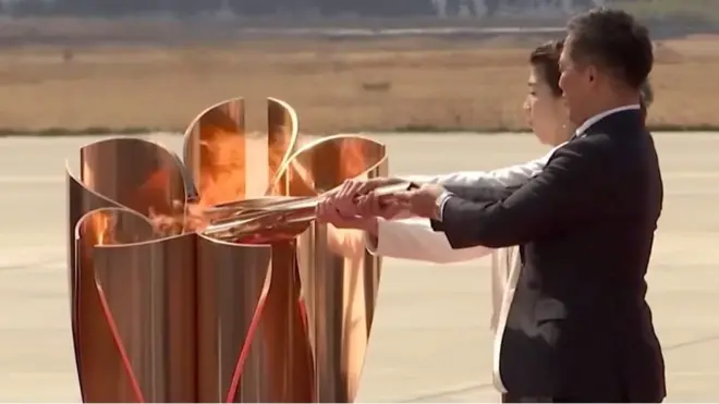 奧運聖火運抵東京