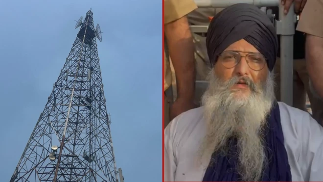 ਟਾਵਰ ਅਤੇ ਗੁਰਜੀਤ ਸਿੰਘ ਦੀ ਤਸਵੀਰ