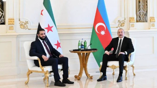 İlham Əliyev Əhməd Əl-Şaraa Ahmad Al-Şaraa Azərbaycan qazı Suriya