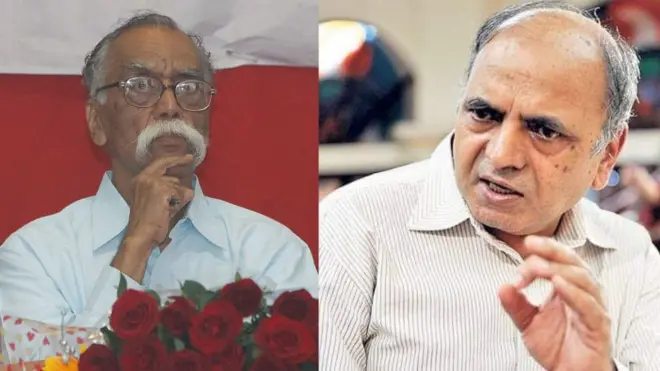 साहित्यिक भालचंद्र नेमाडे आणि भाषातज्ज्ञ गणेश देवी