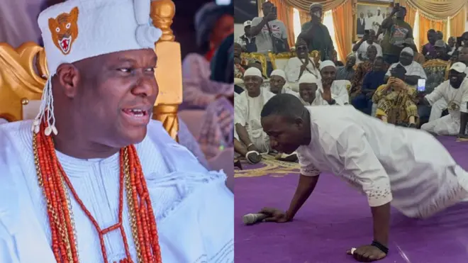 Aworan Ooni Ile Ife ati Sunday Igboho