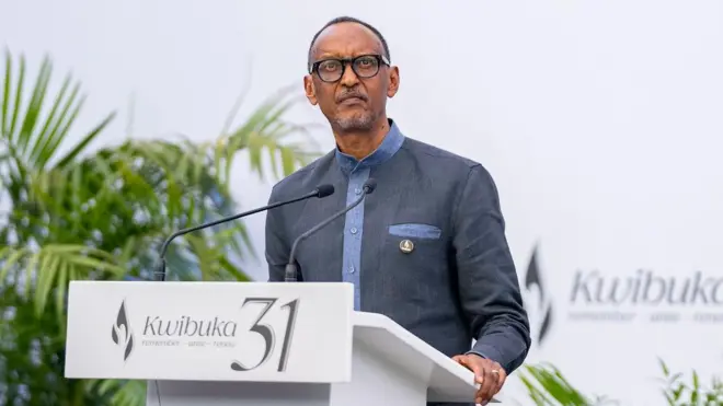 Perezida Kagame avuga ijambo mu muhango wo Kwibuka