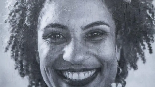 Mural de la concejala Marielle Franco en la ciudad de Sao Paulo en 2018. 