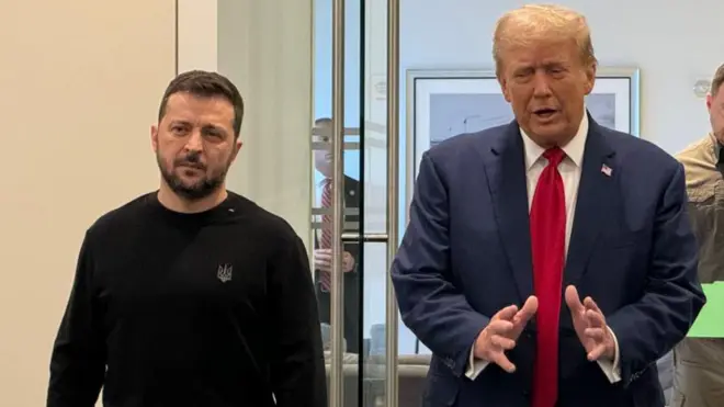 डोनाल्ड ट्रंप और वोलोदिमीर ज़ेलेस्की
