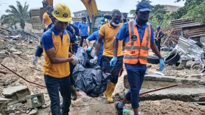 Building collapses in Lagos