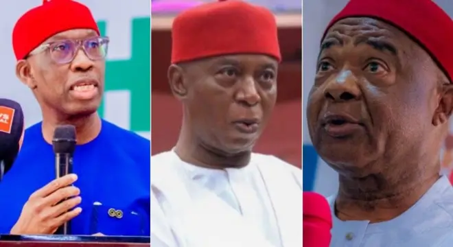 Ifeanyi Okowa,Ned Nwoko, Hope Uzodinma
