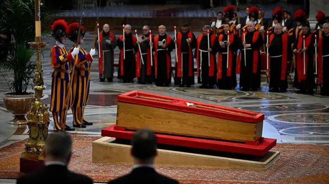 The Body Of Pope Francis Is Transferred To The Basilica St Peter To Lie In State