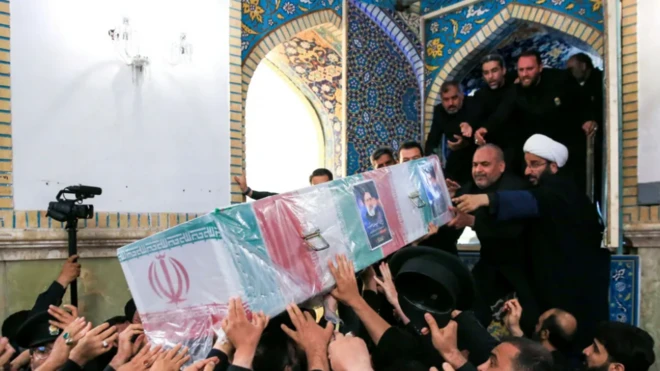 دفن إبراهيم رئيسي