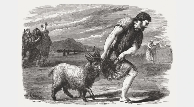 Kurban geleneğini tasvir eden bir çizim