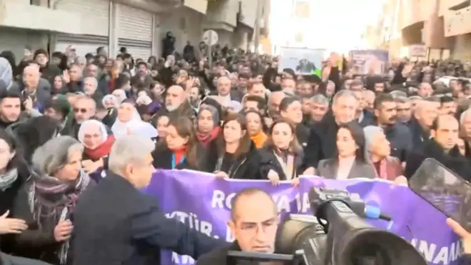 DEM Parti'nin Nusaybin'deki yürüyüşü