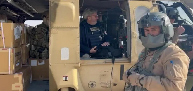 بي بي سي ترافق أول مروحية أردنية لتوصيل المساعدات إلى داخل غزة