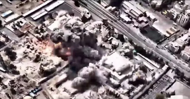 اسکرینشاتی از ویدیوی ارتش اسرائیل