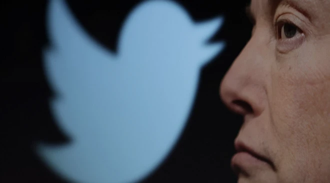 Elon Musk and Twitter logo