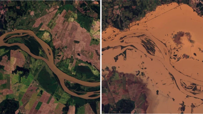 Inundaçãoaposta mais de 3 golsCharqueadas, no Rio Grande do Sul