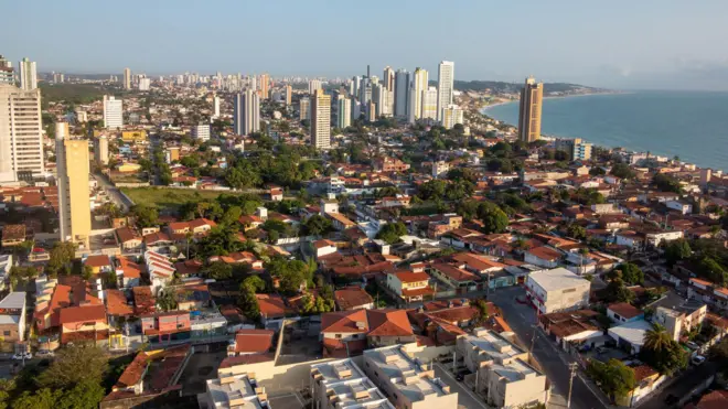 Vista aérea da cidade de Natal, no Rio Grande do Norte. 10 de setembro de 2021.