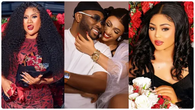 Nkechi Blessing, Rosie and husband plus Regina Daniels