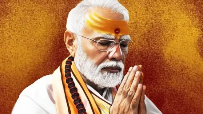 Illustration of Narendra Modi