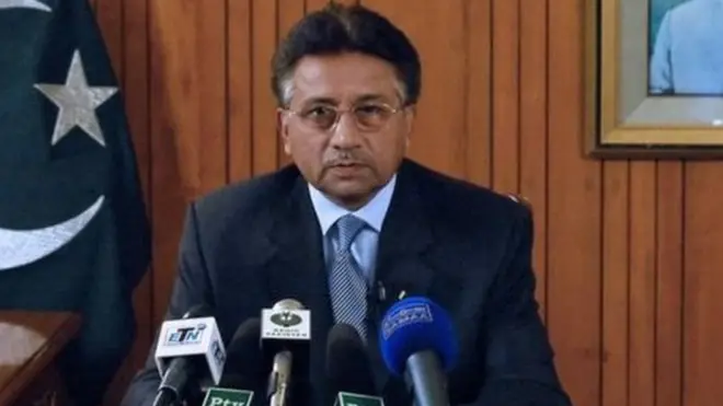 پرویز مشرف نے 1999 میں اس وقت کے وزیراعظم نواز شریف کی حکومت کے خلاف فوجی بغاوت کی تھی جس کے بعد وہ 2001 سے 2008 تک ملک کے صدر بھی رہے تھے۔