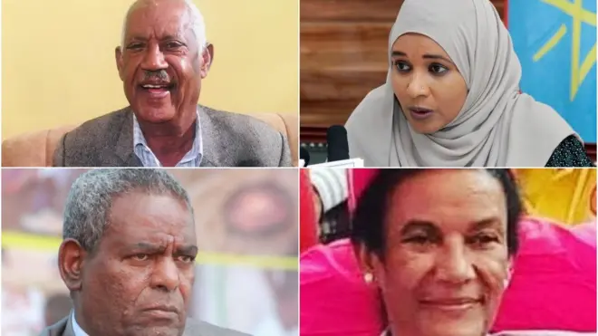 አቶ ስብሐት ነጋ፣ ወ/ሮ ኬሪያ ኢብራሂም፣ አቶ አባይ ወልዱ እና ወ/ሮ ቅዱሳን ነጋ