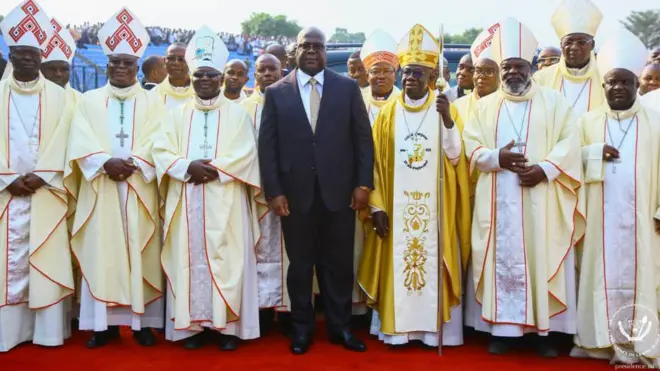 Tshisekedi n'abasenyeri bitabiriye yubile ya Mgr Kasanda