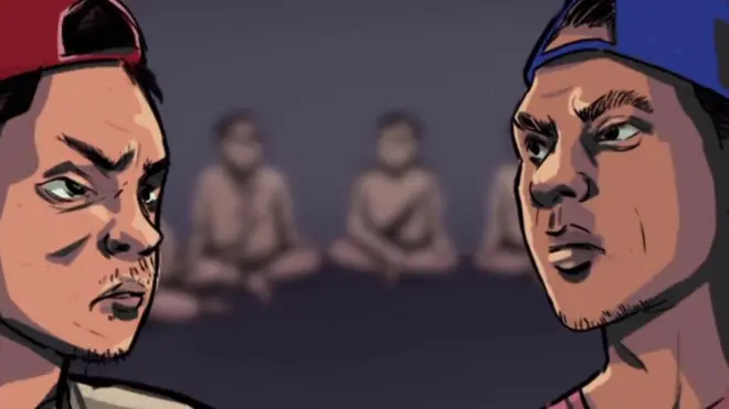 انڈونیشیا میں 1999 میں مذہبی تنازعے کے دوران مسلمانوں اور میسحیوں کی طرف سے کمسن سپاہیوں کے طور پر لڑنے والے دو لڑکے آج گہرے دوست ہیں۔