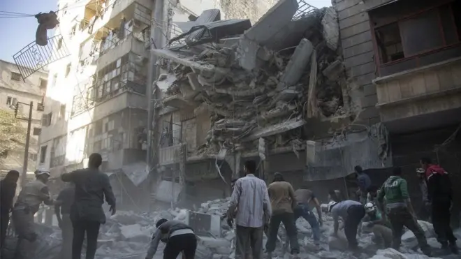 Burbur ka dhashay duqeymaha Xalab