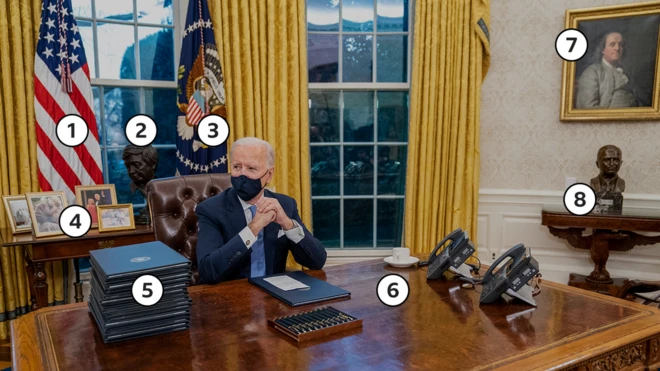 Foto de Biden con la explicación de los cambios.