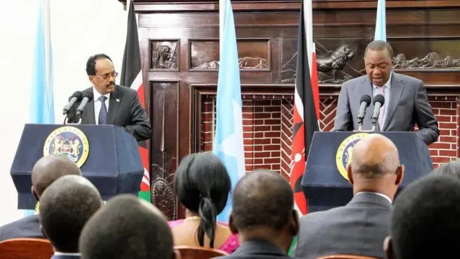 Hogganoota Somaaliyaa fi Keeniyaa Mohaammad Formaajoo fi Uhuuruu Keniyaataa