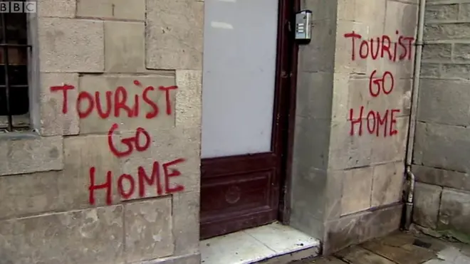 سپین میں سیاحوں کے خلاف مظاہرے