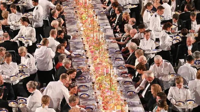 Банкет по случаю вручения Нобелевских премий в Стокгольме в декабре 2022 года