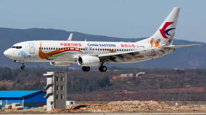 2022年3月21日執行MU5735航班時墜毀的中國東方航空波音737-800客機B-1791（資料圖片）