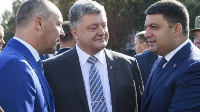 Андрій Парубій, Петро Порошенко, Володимир Гройсман
