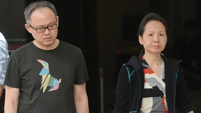 Lim Choon Hong (left) and his wife Chong Sui Foon (right) were jailed three weeks and three months respectively