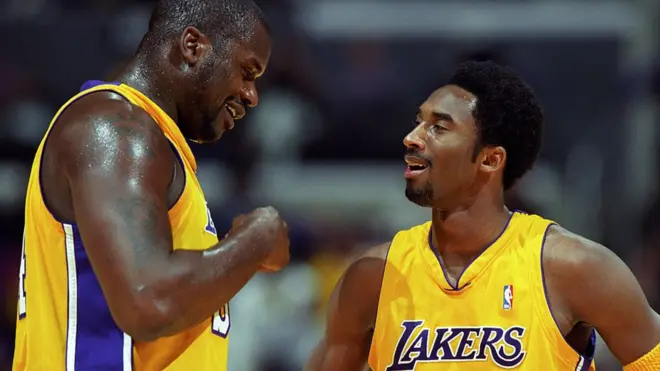 Shaquille O'Neel y Kobe Bryant fueron tricampeones de la NBA con los Lakers de Los Ángeles.