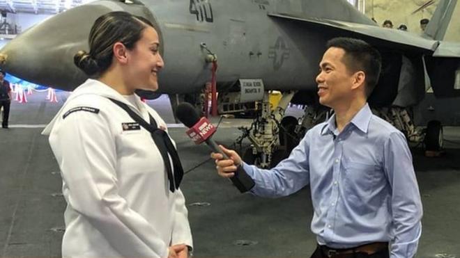 BBC News tiếng Việt phỏng vấn thủy thủ trên tàu sân bay USS Ronald Reagan