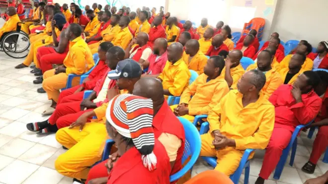 Men in yellow and red dress
