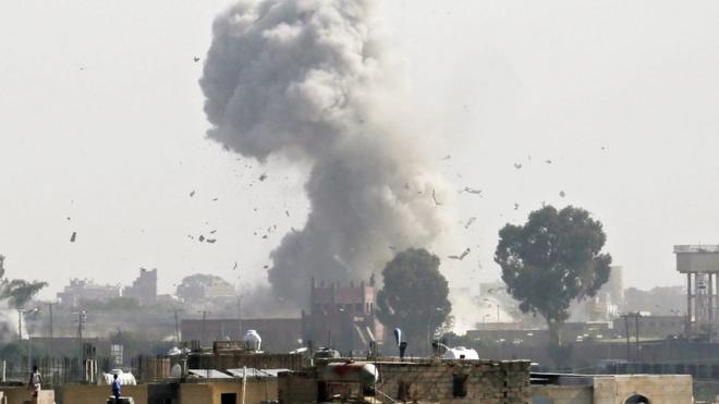 Explosão em Sanaa, em 31 de agosto de 2016
