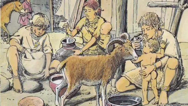 صحنه ای از خانواده دوران ماقبل تاریخ