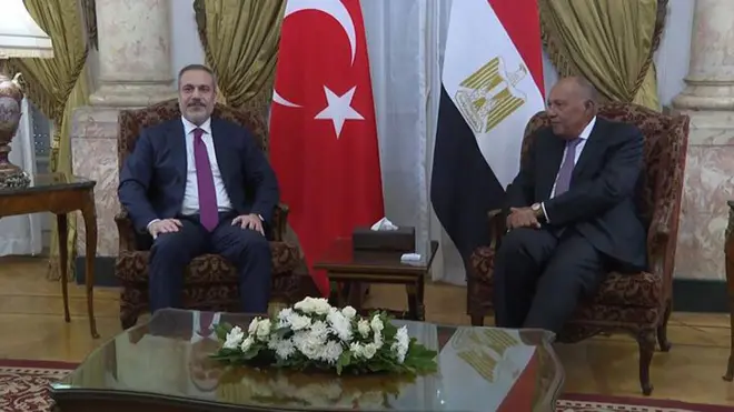 Dışişleri Bakanı Hakan Fidan ve Mısır Dışişleri Bakanı Samih Şukri