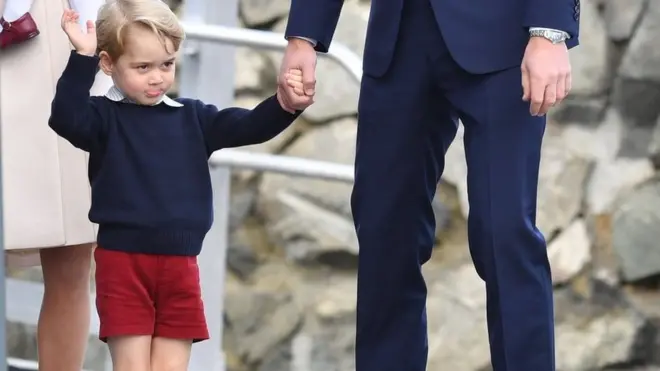 Принц Джордж во время визита королевской семьи в Канаду